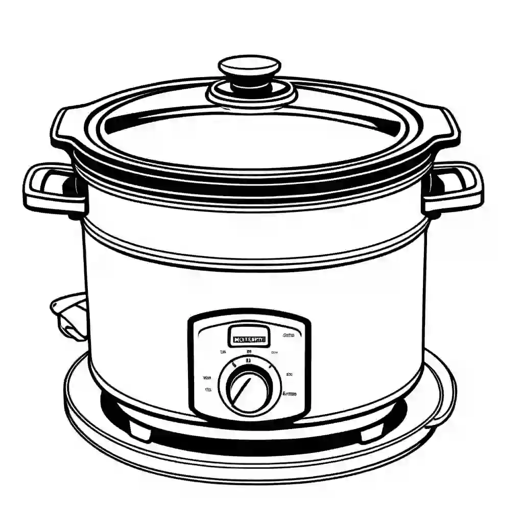 Slow cooker coloring pages